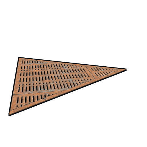Floor triangle grill